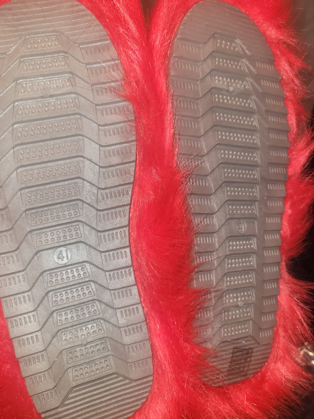 Bold Red Faux Fur Boot